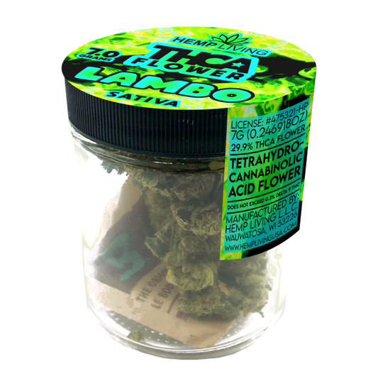 Hemp Living – THCA Flower 7g Jar – Lambo