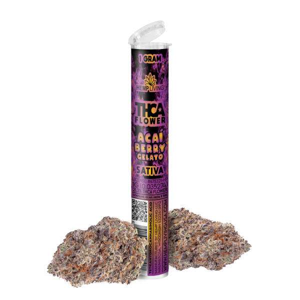 Hemp Living – THCA Flower 1g Pre-roll – Acai Berry Gelato