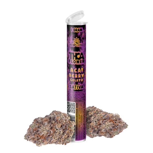 Hemp Living – THCA Flower 1g Pre-roll – Acai Berry Gelato