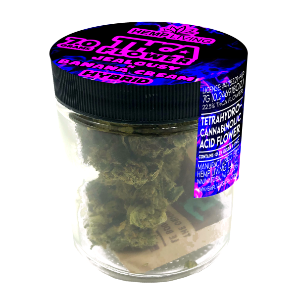 Hemp Living – THCA Flower 7g Jar – Jealousy x Banana Cream