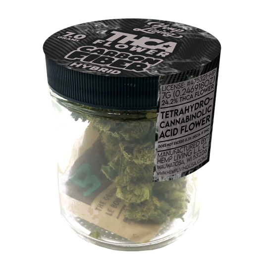 Hemp Living – THCA Flower 7g Jar – Carbon Fiber