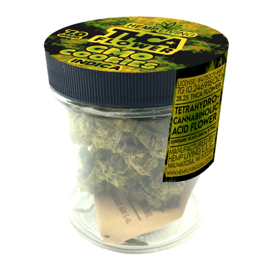 Hemp Living – THCA Flower 7g Jar – GMO Cookies