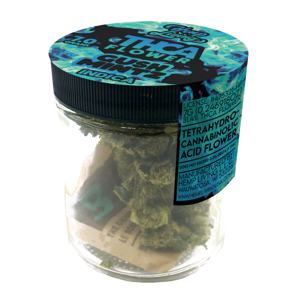 Hemp Living – THCA Flower 7g Jar – Gush Mintz