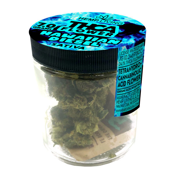 Hemp Living – THCA Flower 7g Jar – Hawaiian Diesel