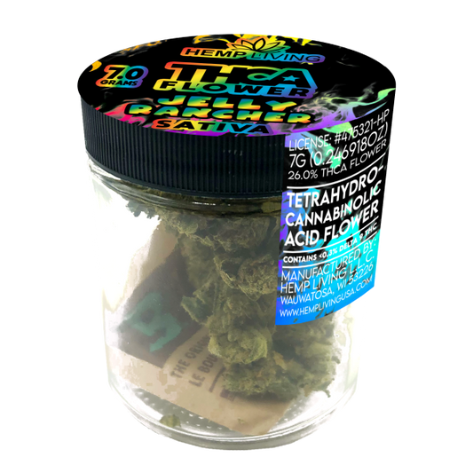 Hemp Living – THCA Flower 7g Jar – Jelly Rancher