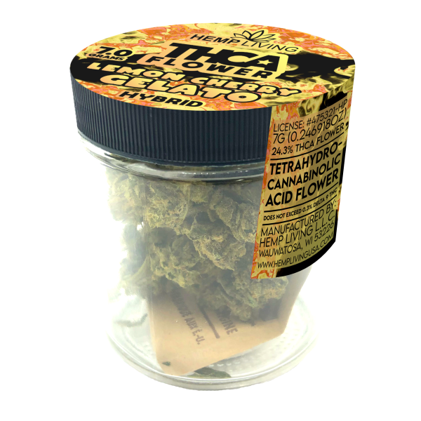 Hemp Living – THCA Flower 7g Jar – Lemon Cherry Gelato