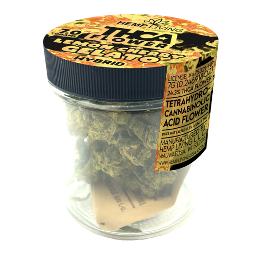 Hemp Living – THCA Flower 7g Jar – Lemon Cherry Gelato