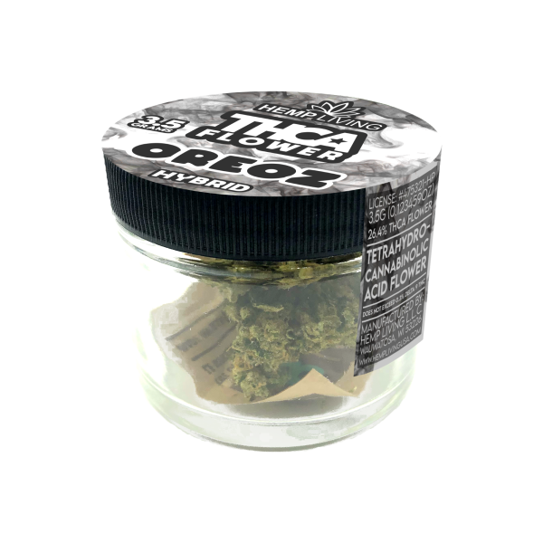 Hemp Living – THCA Flower 3.5g Jar – Oreoz