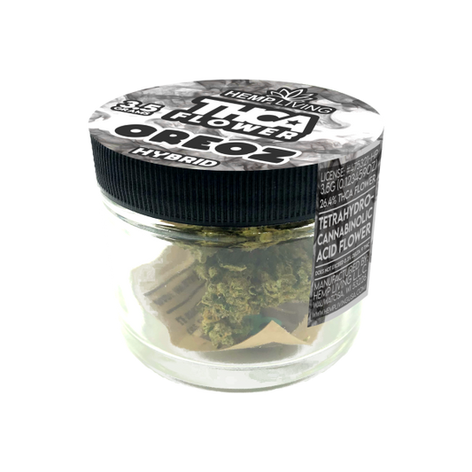 Hemp Living – THCA Flower 3.5g Jar – Oreoz