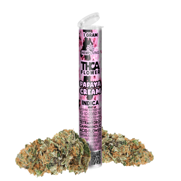 Hemp Living – THCA Flower 1g Pre-roll – Papaya Cream