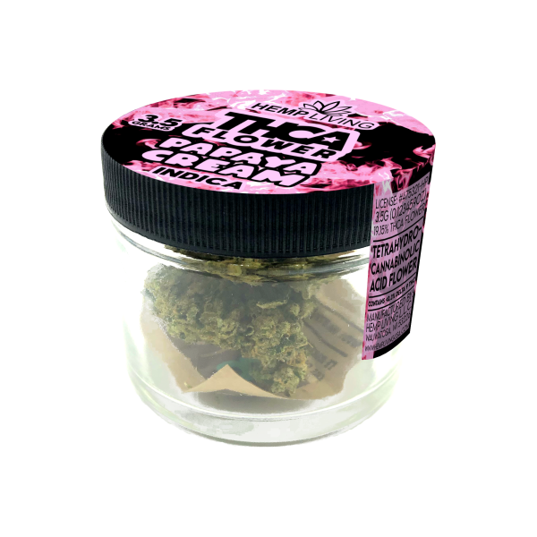 Hemp Living – THCA Flower 3.5g Jar – Papaya Cream