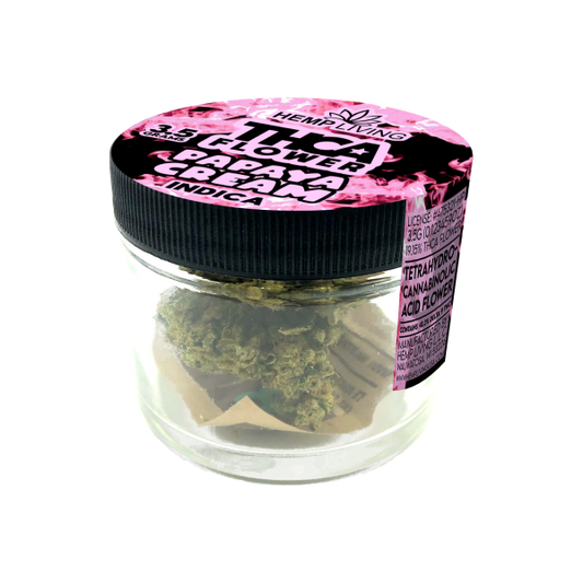 Hemp Living – THCA Flower 3.5g Jar – Papaya Cream