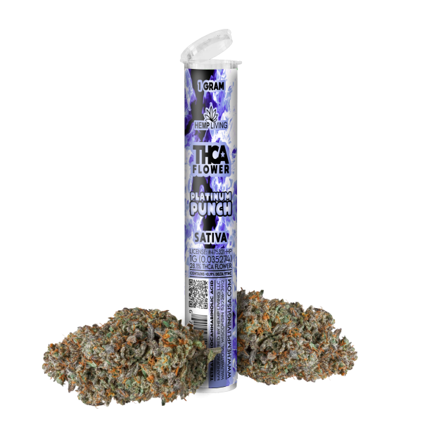 Hemp Living – THCA Flower 1g Pre-roll – Platinum Punch