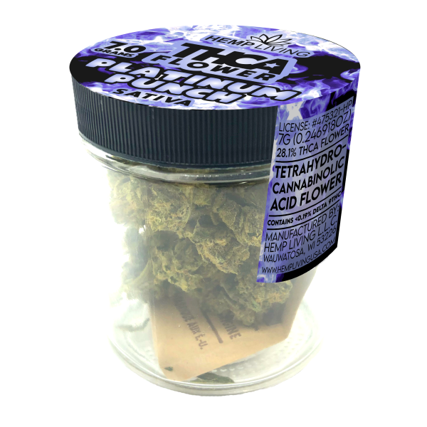 Hemp Living – THCA Flower 7g Jar – Platinum Punch