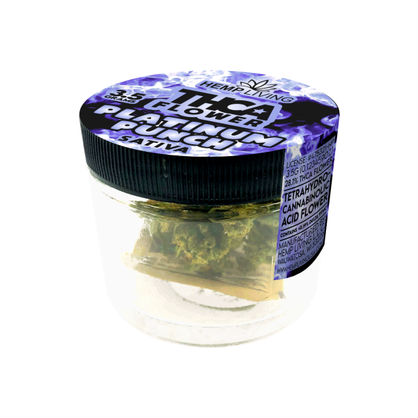 Hemp Living – THCA Flower 3.5g Jar – Platinum Punch