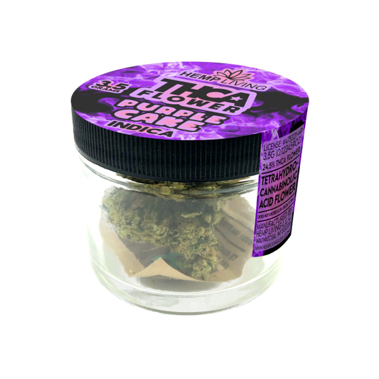 Hemp Living – THCA Flower 3.5g Jar – Purple Cake