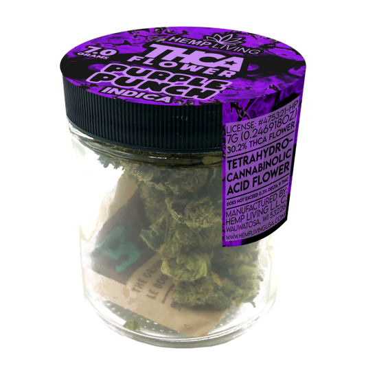 Hemp Living – THCA Flower 7g Jar – Purple Punch