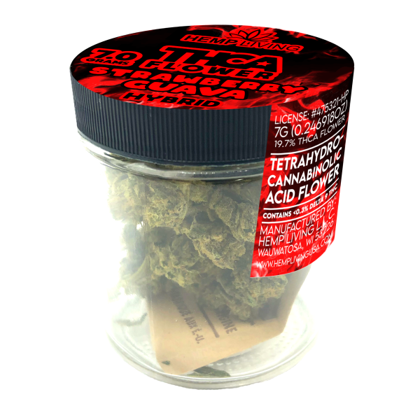 Hemp Living – THCA Flower 7g Jar – Strawberry Guava