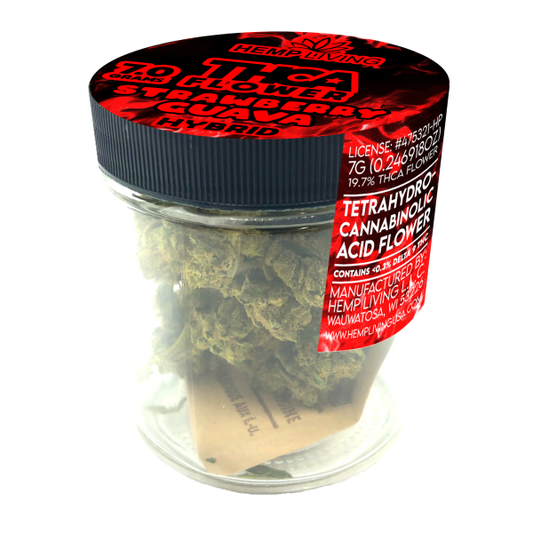 Hemp Living – THCA Flower 7g Jar – Strawberry Guava