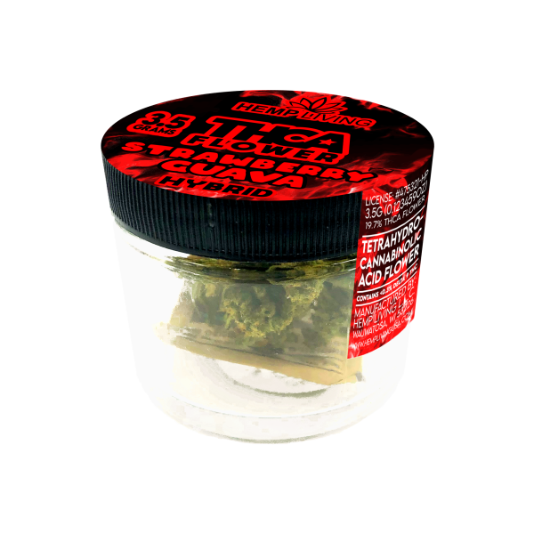 Hemp Living – THCA Flower 3.5g Jar – Strawberry Guava