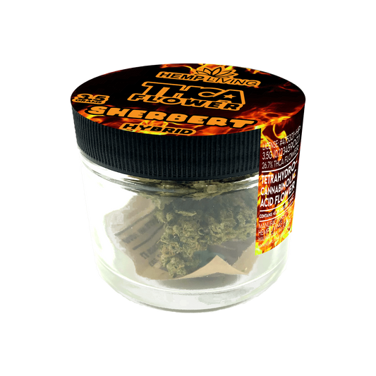 Hemp Living – THCA Flower 3.5g Jar – Sherbert