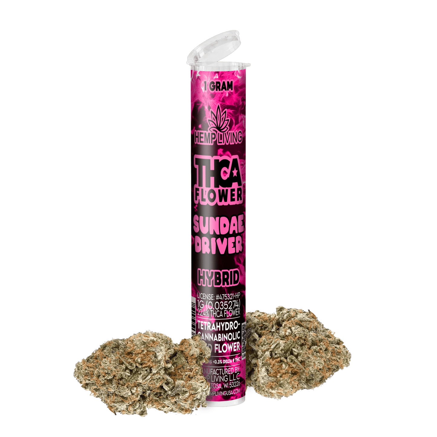 Hemp Living – THCA Flower 1g Pre-roll – Sundae Driver