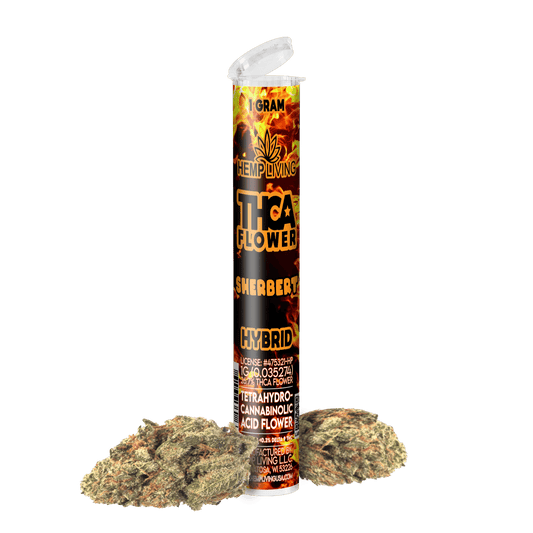 Hemp Living – THCA Flower 1g Pre-roll – Sherbert