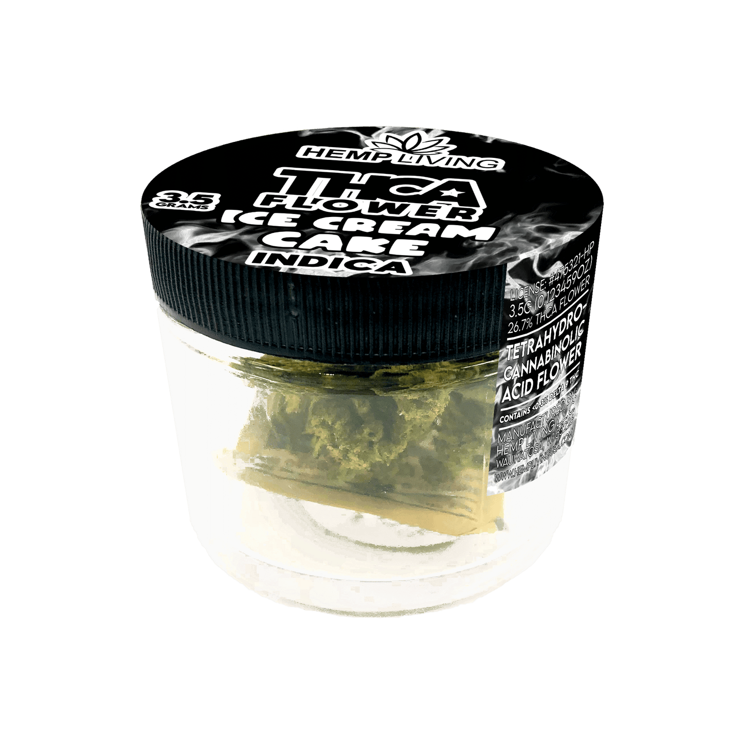 Hemp Living – THCA Flower 3.5g Jar – Ice Cream Cake