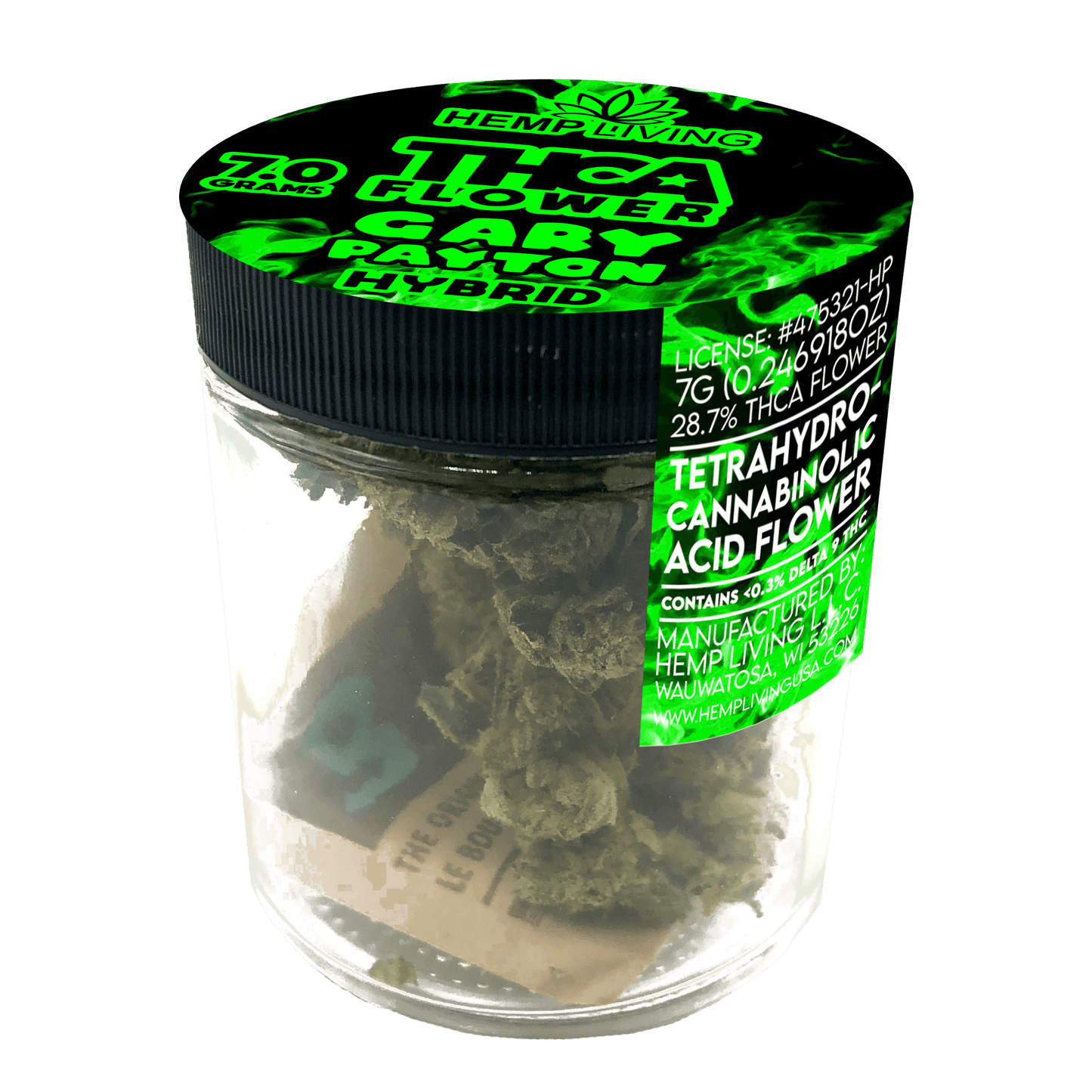 Hemp Living – THCA Flower 7g Jar – Gary Payton