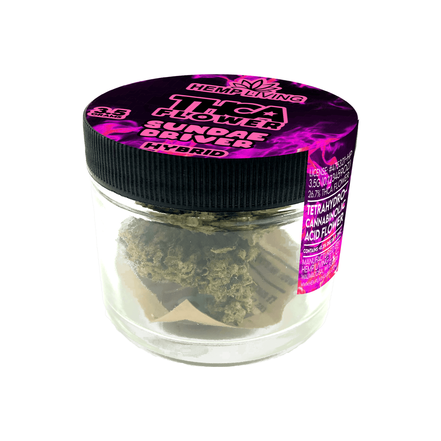 Hemp Living – THCA Flower 3.5g Jar – Sundae Driver